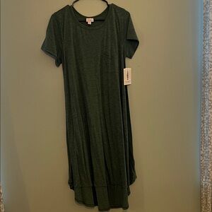 LuLaRoe Forest Green High Low Dress